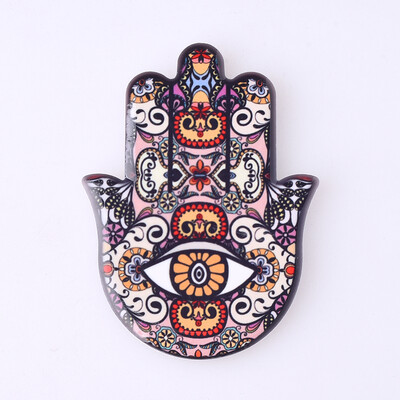 Kreatív kerámia kézi hűtő mágneses matricák Hamsa hűtőmágnesek Angel Eye mágneses hűtőmágnesek lakberendezés