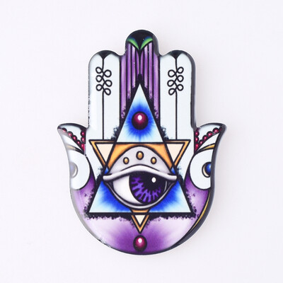 Kreatív kerámia kézi hűtő mágneses matricák Hamsa hűtőmágnesek Angel Eye mágneses hűtőmágnesek lakberendezés