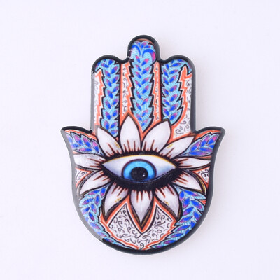 Kreatív kerámia kézi hűtő mágneses matricák Hamsa hűtőmágnesek Angel Eye mágneses hűtőmágnesek lakberendezés