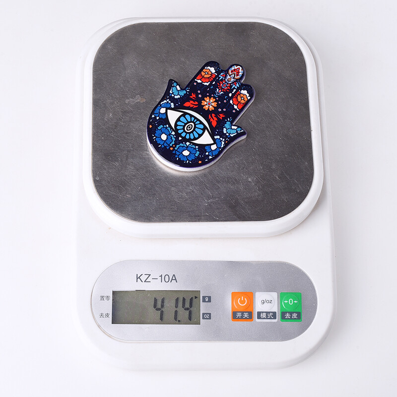 Kreatív kerámia kézi hűtő mágneses matricák Hamsa hűtőmágnesek Angel Eye mágneses hűtőmágnesek lakberendezés