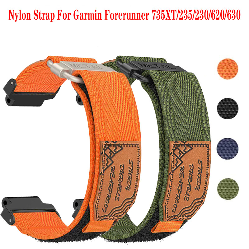 Nový športový nylonový remienok s očkom pre Garmin Forerunner 735XT 735 230 235 620 630 Smart Watch Náramok Športový náramok Remienok Correa