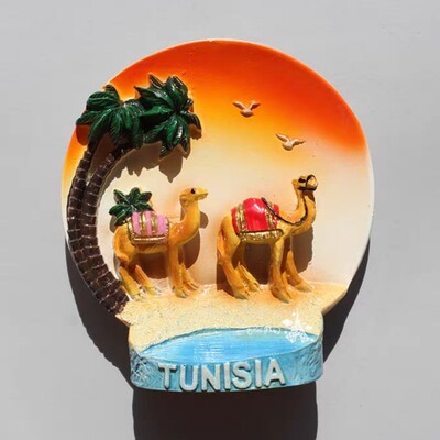 Afrika Tunisko 3D magnety na chladničku, cestovný ruch, suvenír, magnety na chladničku, nálepky, kolekcia remeselných výrobkov, darčekové dekorácie