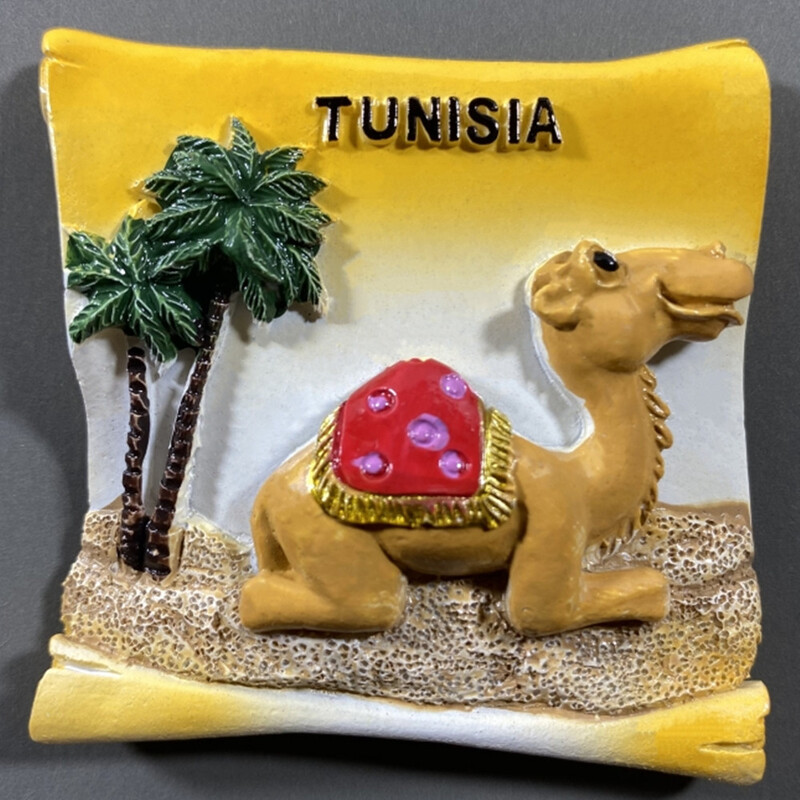 Afrika Tunisko 3D magnety na chladničku, cestovný ruch, suvenír, magnety na chladničku, nálepky, kolekcia remeselných výrobkov, darčekové dekorácie