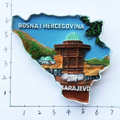 Bosny a Hercegoviny, cestovné suveníry, nálepky na chladničku, kreatívne magnetické nálepky s tematikou Sarajeva, bytové dekorácie, svadobné darčeky