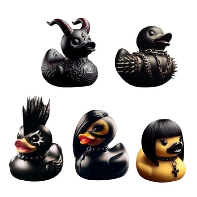 Статуя на Death Rock Duck Devil Duck Ornament Мистериозни дяволски елементи Табло Интериорна декорация на кола Аксесоар за кола