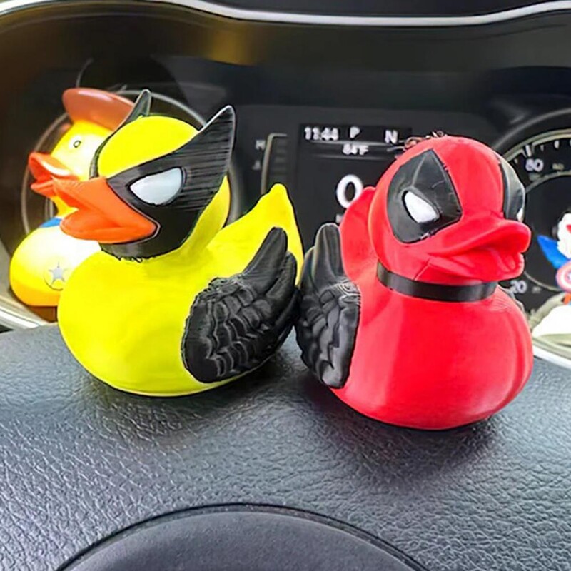 3D nyomtatott kacsa figura kis kacsa szobor szobor állatmodell autó műszerfal dekoráció könyvespolc asztali boros szekrény dekoráció