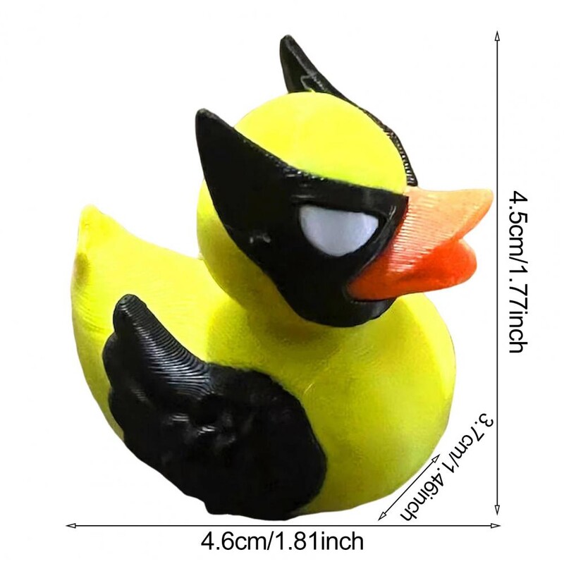 3D nyomtatott kacsa figura kis kacsa szobor szobor állatmodell autó műszerfal dekoráció könyvespolc asztali boros szekrény dekoráció