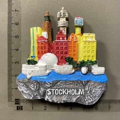 Európa Švédsko 3D magnety na chladničku, cestovný ruch, suvenír, magnety na chladničku, nálepky, kolekcia remeselných dekorácií