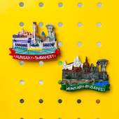 Hűtőmágnesek Budapest Magyarország Hűtőszekrény Mágneses matrica Gyanta Emléktárgy Otthoni Dekoráció Hűtőmágnes Gyerekajándékok