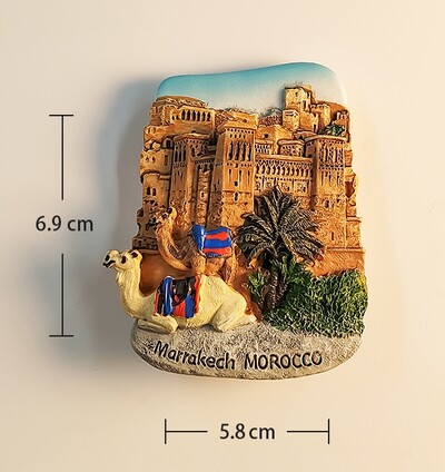Mešita Hasana II. v Casablance, Marrákeš, Maroko, 3D magnety na chladničku, turistické suveníry, magnetické nálepky na chladničku