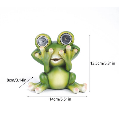 SAAKAR gyanta napelemes lámpa Kis békakerti szobor figurák kültérre aranyos kerti udvari dekorációs kiegészítők tárgyelem