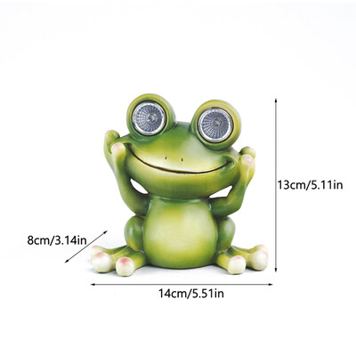 SAAKAR gyanta napelemes lámpa Kis békakerti szobor figurák kültérre aranyos kerti udvari dekorációs kiegészítők tárgyelem