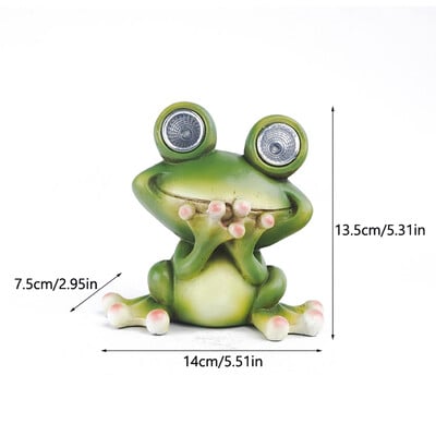 SAAKAR gyanta napelemes lámpa Kis békakerti szobor figurák kültérre aranyos kerti udvari dekorációs kiegészítők tárgyelem