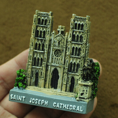 Hanoi Champa pagoda, Danang Bana-hegy, Vietnam 3D hűtőmágnesek turisztikai ajándéktárgyak hűtőszekrény mágneses matricák ajándék