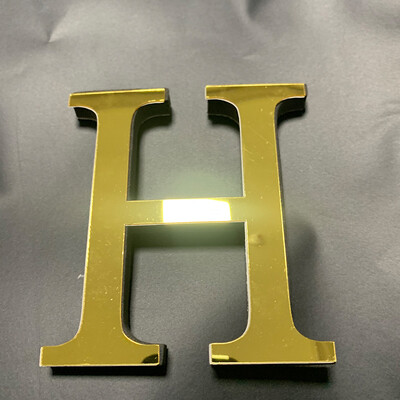 Χρυσά αγγλικά γράμματα καθρέφτης τρισδιάστατο αυτοκόλλητο τοίχου Διακόσμηση σπιτιού Φεστιβάλ Γάμου Διακόσμηση Ακρυλική Τοιχογραφία Peel & Stick Ταπετσαρία