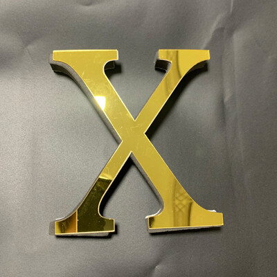 Χρυσά αγγλικά γράμματα καθρέφτης τρισδιάστατο αυτοκόλλητο τοίχου Διακόσμηση σπιτιού Φεστιβάλ Γάμου Διακόσμηση Ακρυλική Τοιχογραφία Peel & Stick Ταπετσαρία