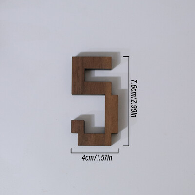 7,6 cm vysoký pixelový štýl, čierne orechové drevo, anglické písmeno, kreatívna abeceda, čísla, domáci bar, káva, svadobná hra, dekorácia v štýle hry