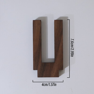 7,6 cm vysoký pixelový štýl, čierne orechové drevo, anglické písmeno, kreatívna abeceda, čísla, domáci bar, káva, svadobná hra, dekorácia v štýle hry