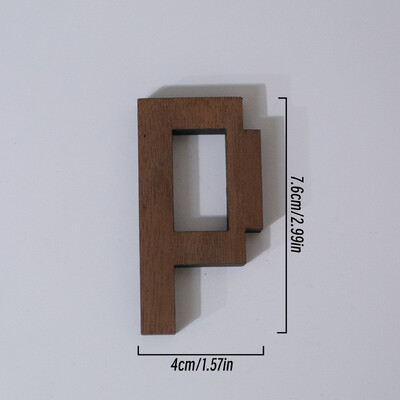 7,6 cm vysoký pixelový štýl, čierne orechové drevo, anglické písmeno, kreatívna abeceda, čísla, domáci bar, káva, svadobná hra, dekorácia v štýle hry