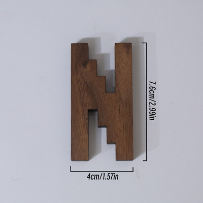 7,6 cm vysoký pixelový štýl, čierne orechové drevo, anglické písmeno, kreatívna abeceda, čísla, domáci bar, káva, svadobná hra, dekorácia v štýle hry