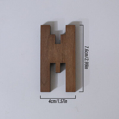 7,6 cm vysoký pixelový štýl, čierne orechové drevo, anglické písmeno, kreatívna abeceda, čísla, domáci bar, káva, svadobná hra, dekorácia v štýle hry