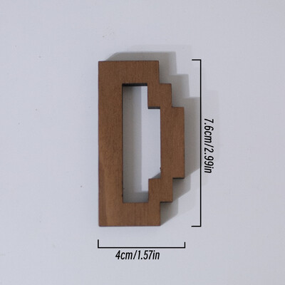 7,6 cm vysoký pixelový štýl, čierne orechové drevo, anglické písmeno, kreatívna abeceda, čísla, domáci bar, káva, svadobná hra, dekorácia v štýle hry
