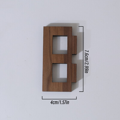 7,6 cm vysoký pixelový štýl, čierne orechové drevo, anglické písmeno, kreatívna abeceda, čísla, domáci bar, káva, svadobná hra, dekorácia v štýle hry