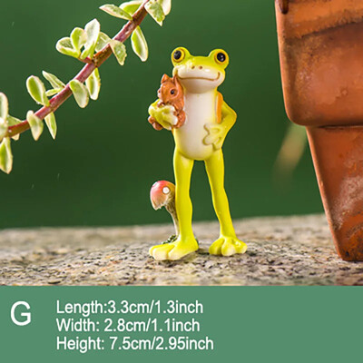 Ζώο Βάτραχος Νεράιδα Προσομοίωση Μίνι Ρητίνη Στολίδι Διακόσμηση Κήπου Μινιατούρα ειδώλια Σπίτι Micro LandscapeTerrarium Craft Gift