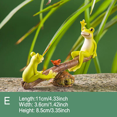 Ζώο Βάτραχος Νεράιδα Προσομοίωση Μίνι Ρητίνη Στολίδι Διακόσμηση Κήπου Μινιατούρα ειδώλια Σπίτι Micro LandscapeTerrarium Craft Gift