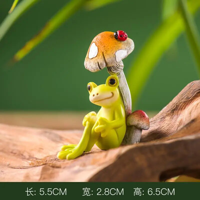 Ζώο Βάτραχος Νεράιδα Προσομοίωση Μίνι Ρητίνη Στολίδι Διακόσμηση Κήπου Μινιατούρα ειδώλια Σπίτι Micro LandscapeTerrarium Craft Gift