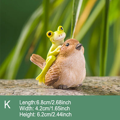 Ζώο Βάτραχος Νεράιδα Προσομοίωση Μίνι Ρητίνη Στολίδι Διακόσμηση Κήπου Μινιατούρα ειδώλια Σπίτι Micro LandscapeTerrarium Craft Gift