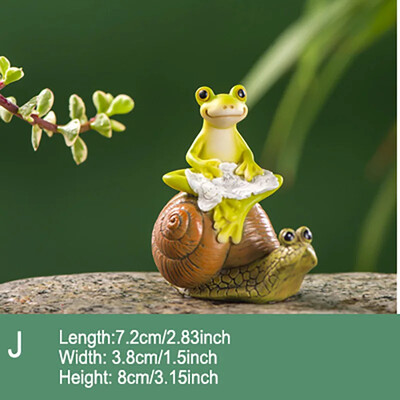 Ζώο Βάτραχος Νεράιδα Προσομοίωση Μίνι Ρητίνη Στολίδι Διακόσμηση Κήπου Μινιατούρα ειδώλια Σπίτι Micro LandscapeTerrarium Craft Gift