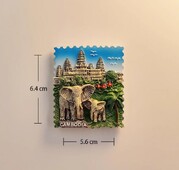 Bayon Siem Reap, Kambodža, magnety na chladničku z Angkor Watu, suveníry