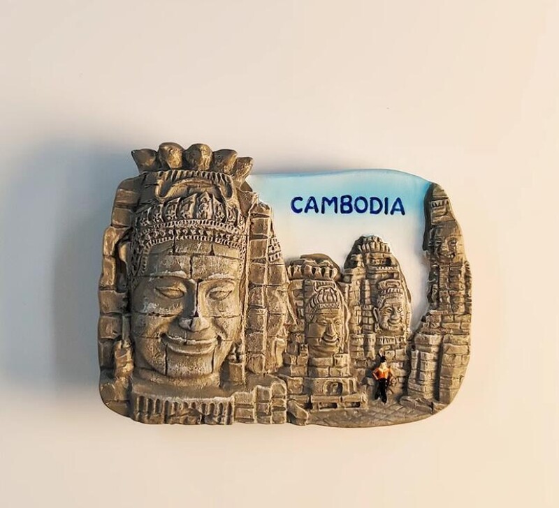 Bayon Siem Reap, Kambodža, magnety na chladničku z Angkor Watu, suveníry