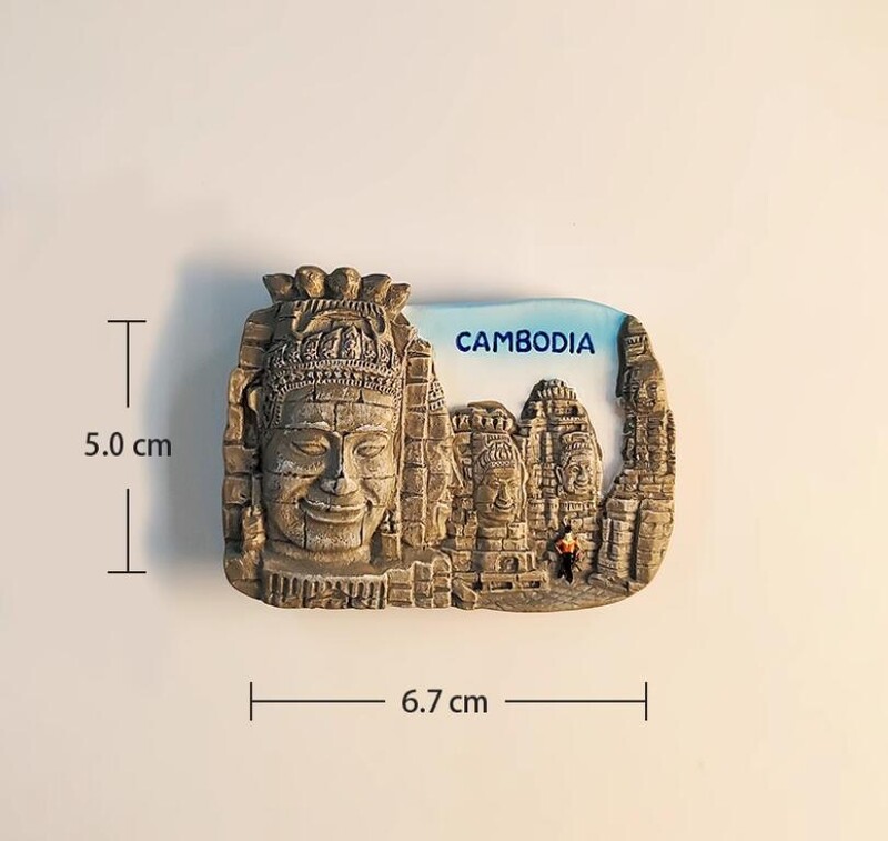 Bayon Siem Reap, Kambodža, magnety na chladničku z Angkor Watu, suveníry