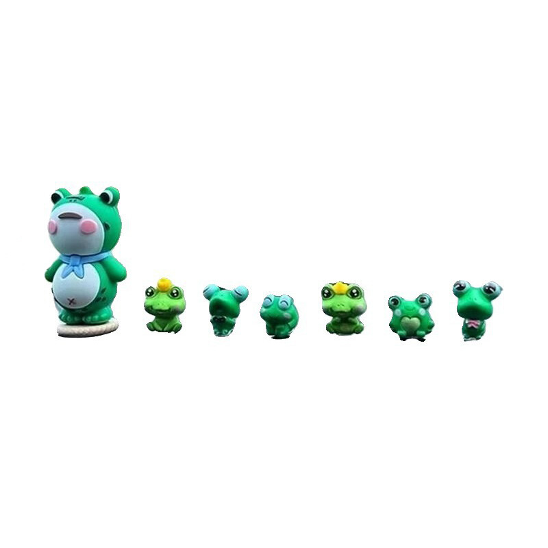 6/7 ks Osamelá žaba Cartoon Auto Center Console Decoration Office Desk Computer Screen Accessories Doll Gift