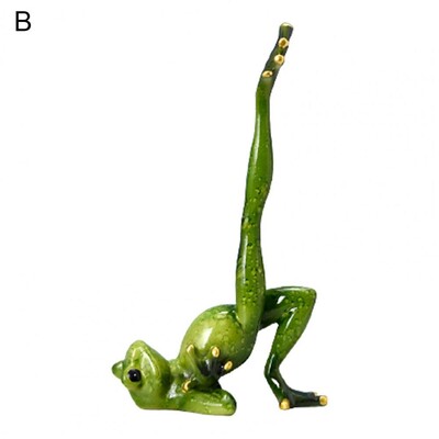 Kreativna joga Žabe Rukotvorine od smole Minijature Kip skulpture žabe Kućni stol Dekoracija stola