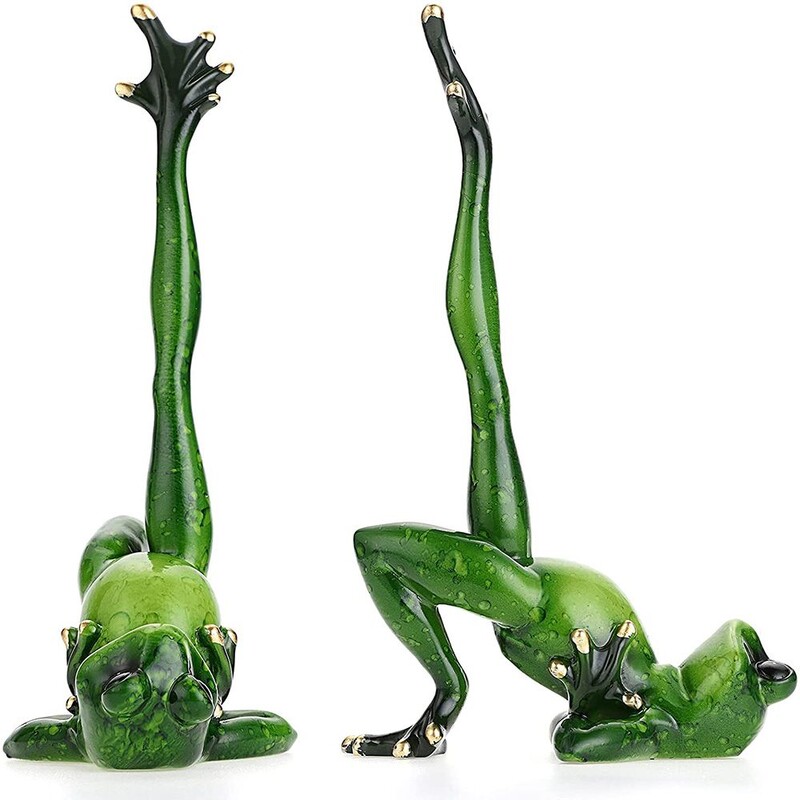 Kreativna joga Žabe Rukotvorine od smole Minijature Kip skulpture žabe Kućni stol Dekoracija stola