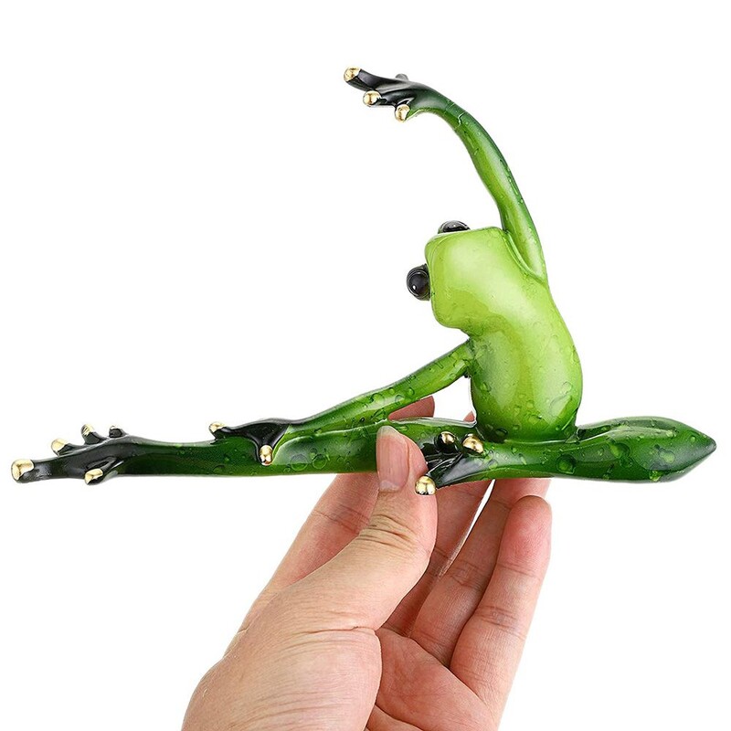 Kreativna joga Žabe Rukotvorine od smole Minijature Kip skulpture žabe Kućni stol Dekoracija stola
