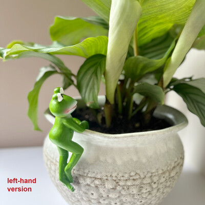 1 buc ornamente bonsai pentru curte pentru grădinărit, meșteșuguri decorative, broaște din desene animate, decorațiuni din rășină.