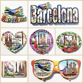 Spanyolország Utazás Ajándéktárgyak Barcelona hűtőmágnesek Sagrada Família Hűtőmatricák Otthoni dekoráció Esküvői Ajándékok Fényképes falmatricák