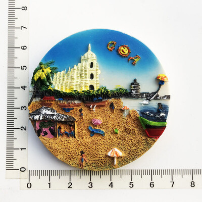 India Goa Utazás Ajándéktárgyak Hűtőmágnesek Otthoni dekoráció Esküvői Születésnapi Ajándékok Fénykép Mágneses fali matricák