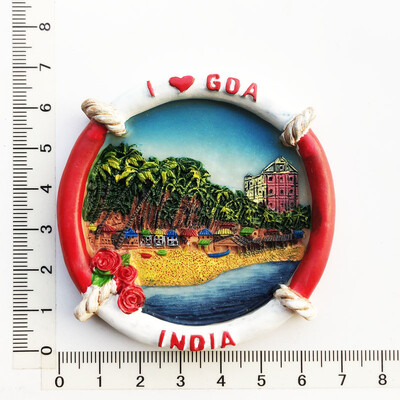 India Goa Utazás Ajándéktárgyak Hűtőmágnesek Otthoni dekoráció Esküvői Születésnapi Ajándékok Fénykép Mágneses fali matricák