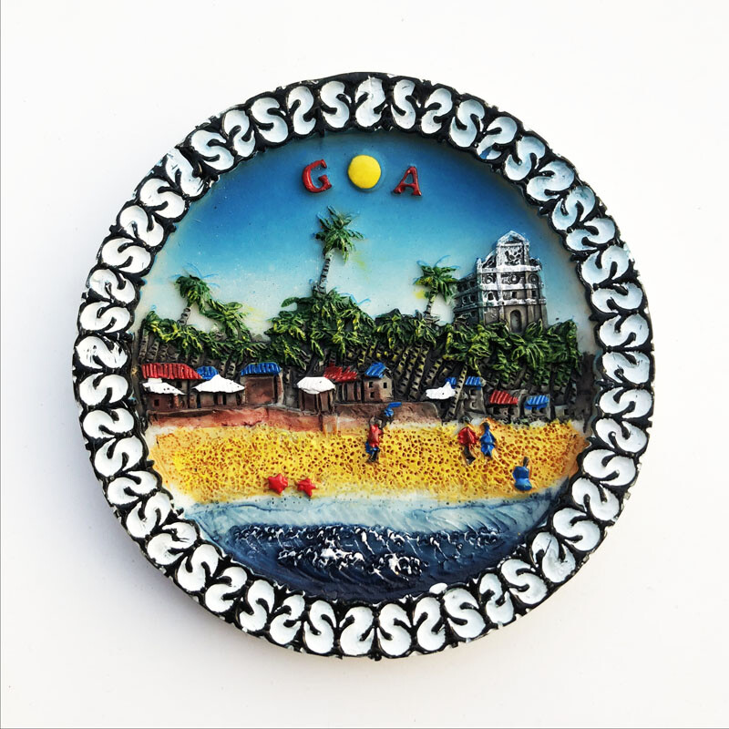 India Goa Utazás Ajándéktárgyak Hűtőmágnesek Otthoni dekoráció Esküvői Születésnapi Ajándékok Fénykép Mágneses fali matricák