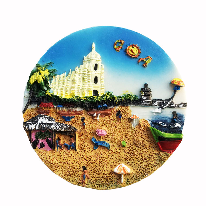 India Goa Utazás Ajándéktárgyak Hűtőmágnesek Otthoni dekoráció Esküvői Születésnapi Ajándékok Fénykép Mágneses fali matricák