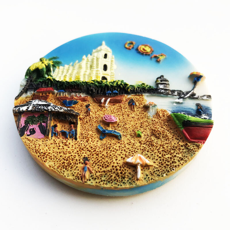 India Goa Utazás Ajándéktárgyak Hűtőmágnesek Otthoni dekoráció Esküvői Születésnapi Ajándékok Fénykép Mágneses fali matricák