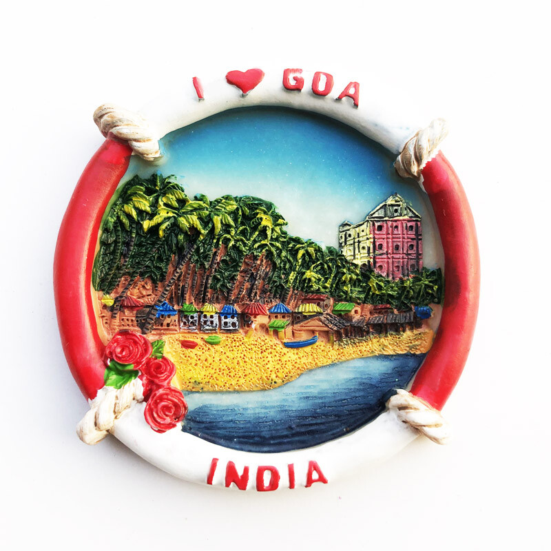 India Goa Utazás Ajándéktárgyak Hűtőmágnesek Otthoni dekoráció Esküvői Születésnapi Ajándékok Fénykép Mágneses fali matricák