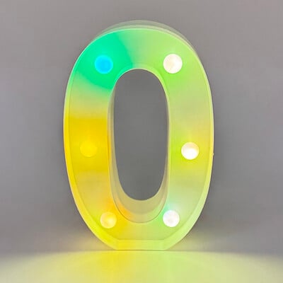 22CM abecedné písmená LED svetlá meniace farbu svetiel dekoračné batériové nočné svetlo pre domácu svadbu, narodeniny, vianočnú párty dekoráciu