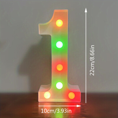 22CM abecedné písmená LED svetlá meniace farbu svetiel dekoračné batériové nočné svetlo pre domácu svadbu, narodeniny, vianočnú párty dekoráciu
