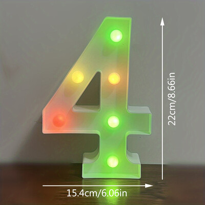 22CM abecedné písmená LED svetlá meniace farbu svetiel dekoračné batériové nočné svetlo pre domácu svadbu, narodeniny, vianočnú párty dekoráciu